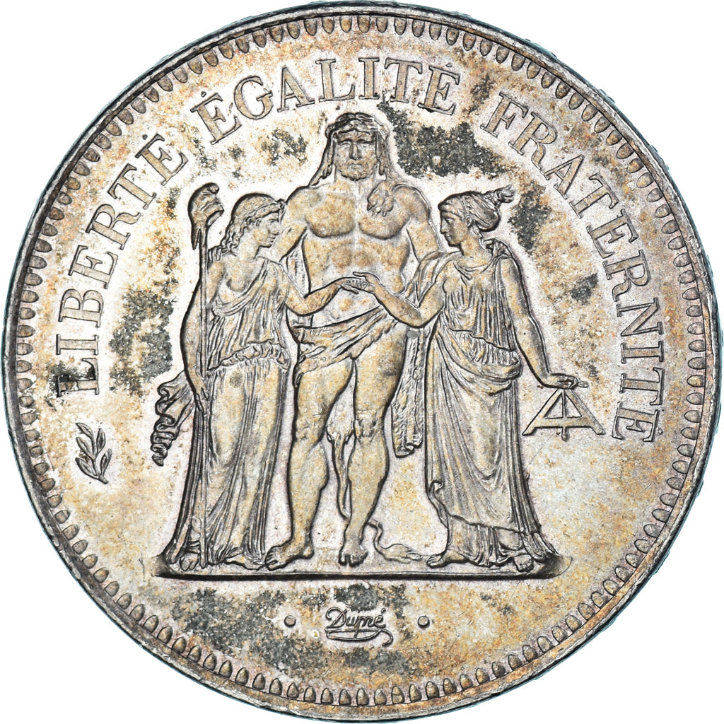 Coin, France, Hercule, 50 Francs, 1978, Paris, AU(55-58), Silver, KM:941.1