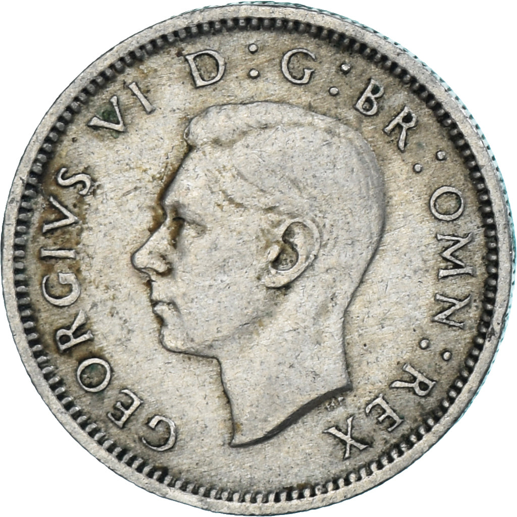 Coin, Great Britain, George VI, 6 Pence, 1947, VF(30-35), Copper-nickel, KM:862