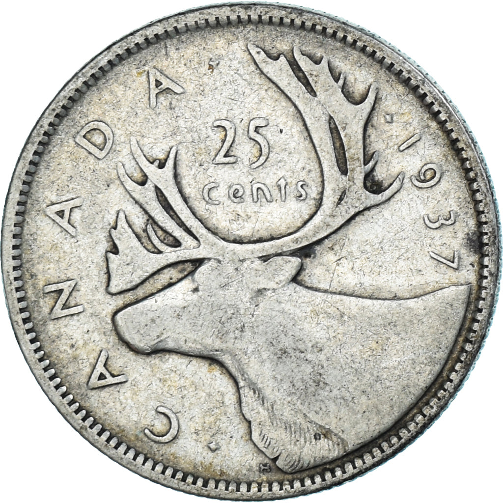Monnaie, Canada, George VI, 25 Cents, 1937, Royal Canadian Mint, Ottawa, TB