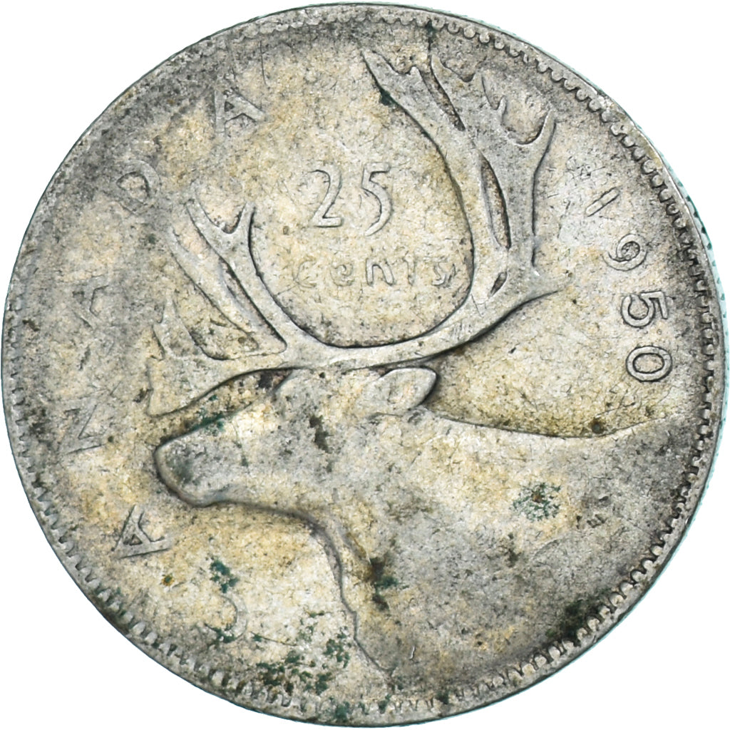 Coin, Canada, George VI, 25 Cents, 1950, Royal Canadian Mint, Ottawa, VF(30-35)