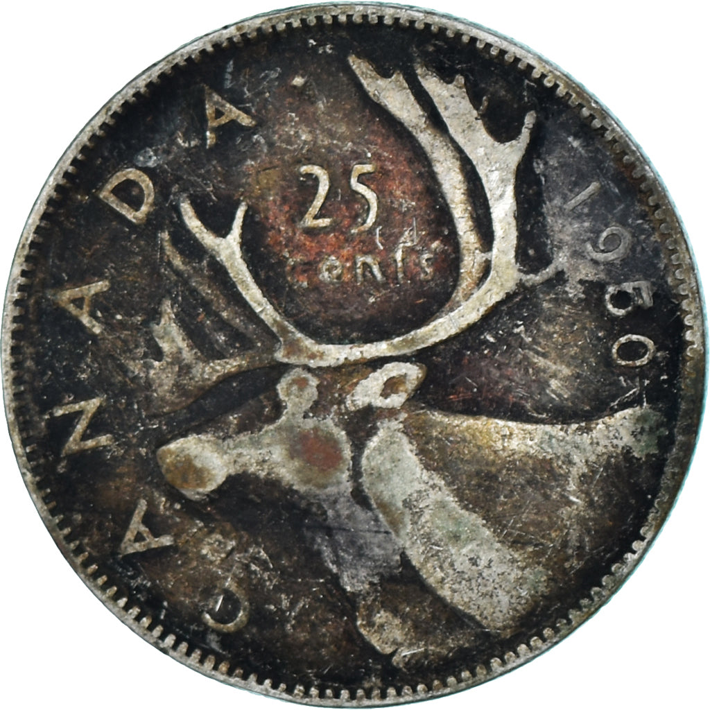 Coin, Canada, George VI, 25 Cents, 1950, Royal Canadian Mint, Ottawa, VF(20-25)