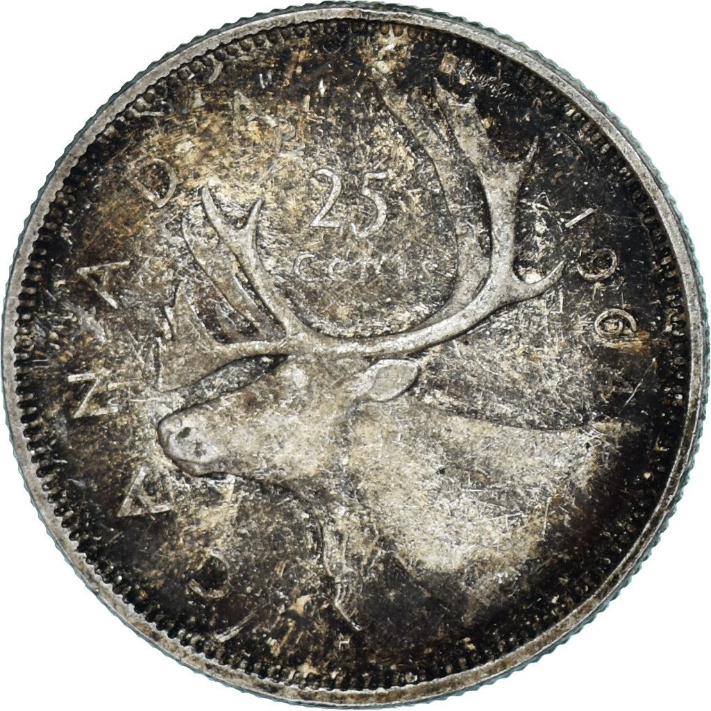 Moeda, Canadá, Elizabeth II, 25 Cents, 1964, Royal Canadian Mint, Ottawa