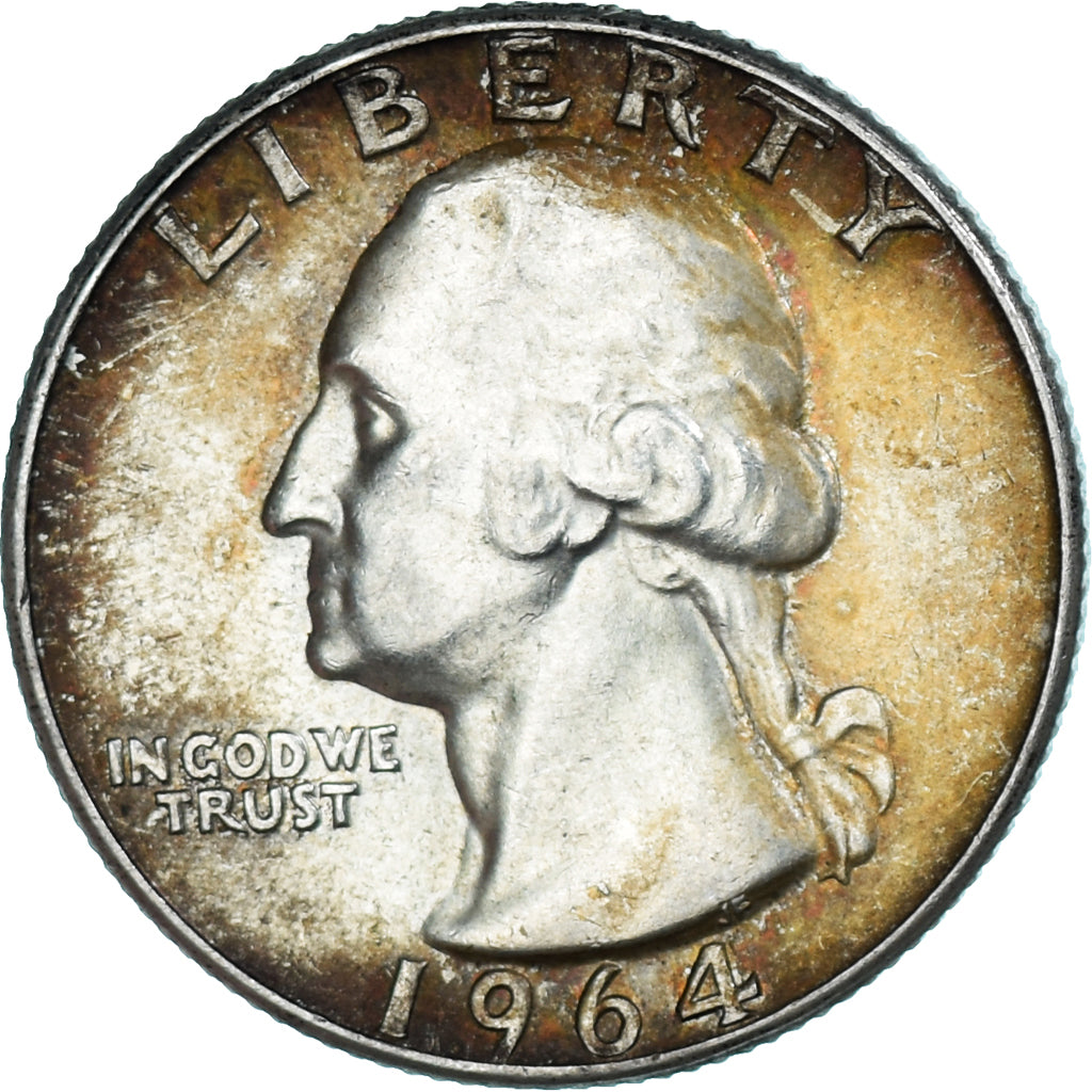 Coin, United States, Washington Quarter, Quarter, 1964, U.S. Mint, Philadelphia