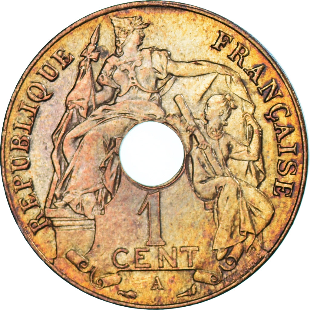 Moneta, INDOCINA FRANCESE, Cent, 1926, Paris, BB+, Bronzo, KM:12.1, Lecompte:93