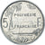 Moeda, Polinésia Francesa, 5 Francs, 1986, Paris, EF(40-45), Alumínio, KM:12