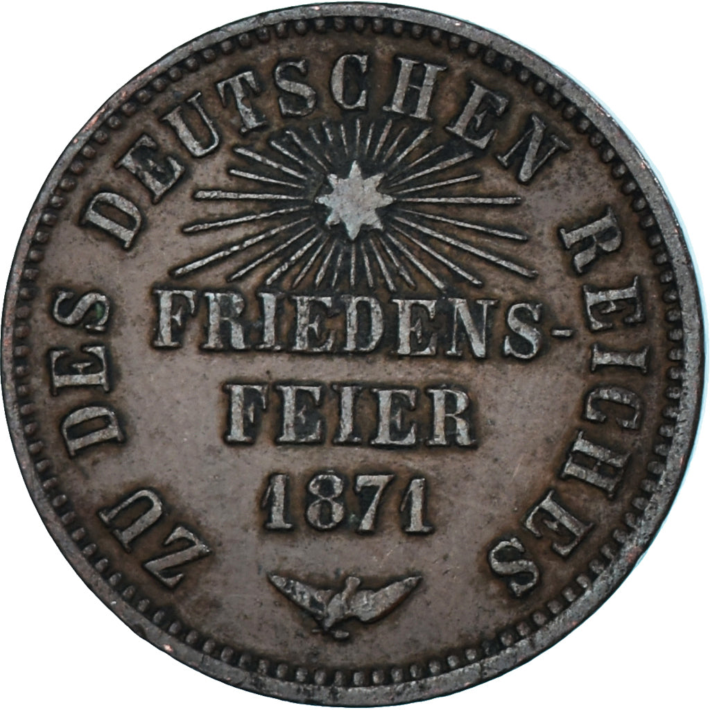 Moneda, Estados alemanes, BADEN, Friedrich I, Kreuzer, 1871, Baden, MBC, Cobre