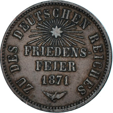 Moneda, Estados alemanes, BADEN, Friedrich I, Kreuzer, 1871, Baden, MBC, Cobre