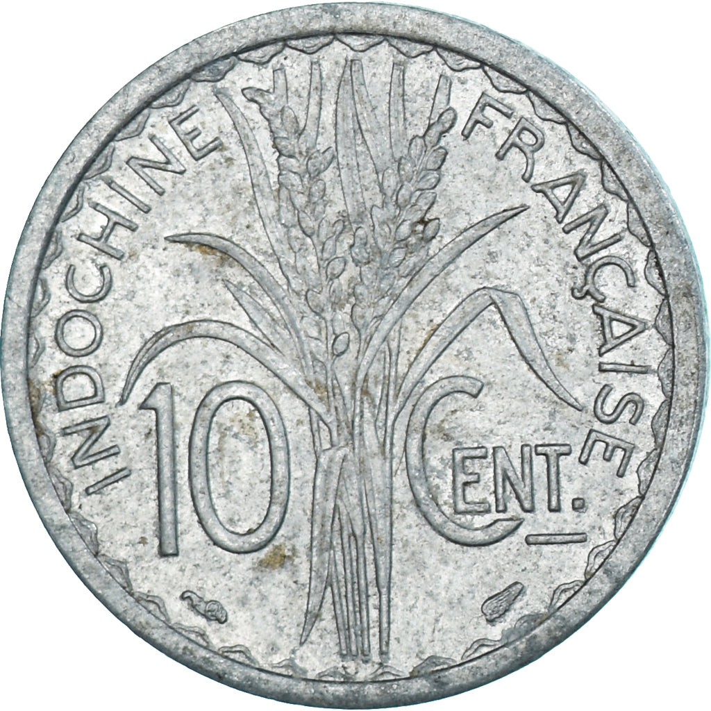 Münze, FRENCH INDO-CHINA, 10 Cents, 1945, Paris, SS+, Aluminium, KM:28.1