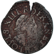 Munten, Frankrijk, Louis XIII, Double Tournois, 1638, Vallée du Rhône, ZG+