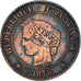 Moneta, Francia, Cérès, 2 Centimes, 1878, Bordeaux, BB, Bronzo, KM:827.2