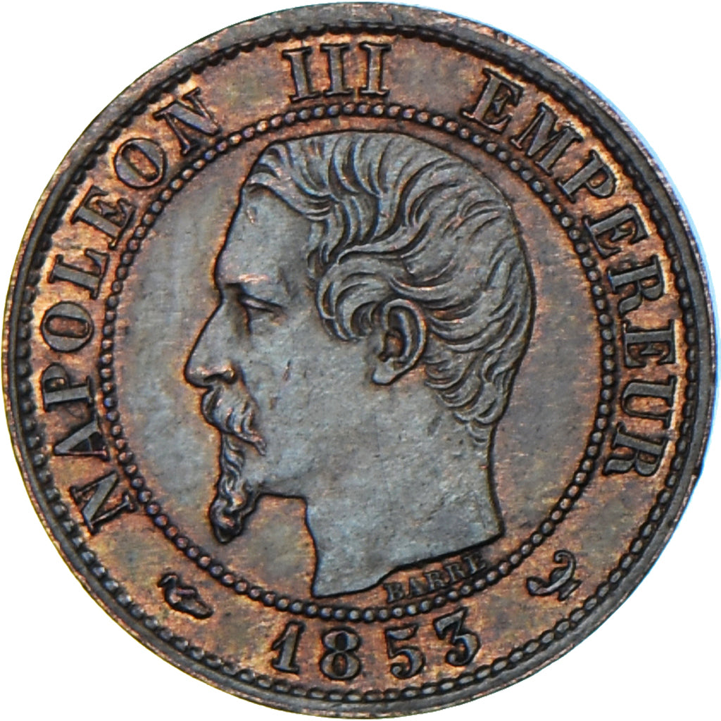 Monnaie, France, Napoleon III, Napoléon III, Centime, 1853, Lille, SUP, Bronze