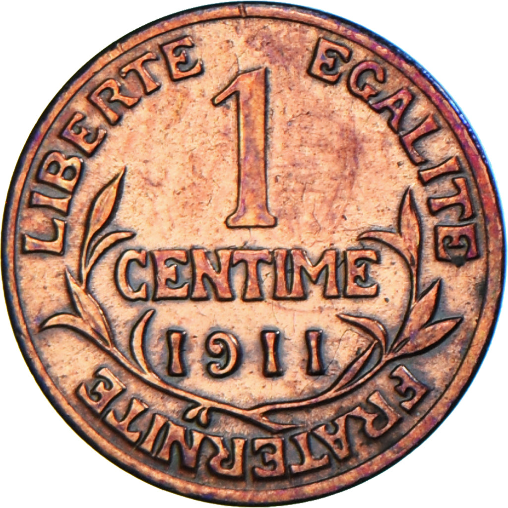 Moneda, Francia, Dupuis, Centime, 1911, Paris, MBC, Bronce, KM:840, Gadoury:90