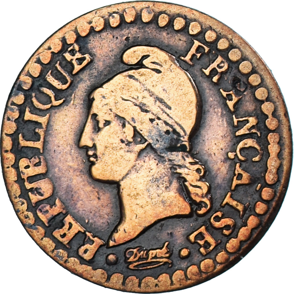 Coin, France, Dupré, Centime, AN 7, Paris, VF(20-25), Bronze, KM:640.1