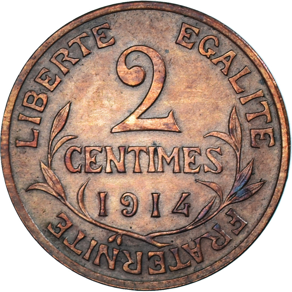 Monnaie, France, Dupuis, 2 Centimes, 1914, Paris, TTB+, Bronze, Gadoury:107