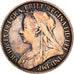 Coin, Great Britain, Victoria, Farthing, 1897, VF(20-25), Bronze, KM:788.1