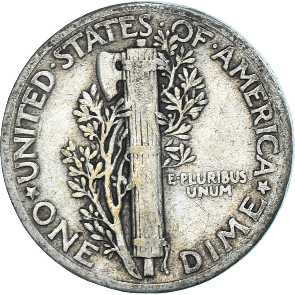 Moeda, Estados Unidos da América, Mercury Dime, Dime, 1943, U.S. Mint
