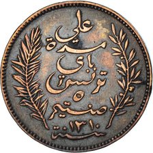 Coin, Tunisia, Ali Bey, 5 Centimes, 1893, Paris, EF(40-45), Bronze, KM:221