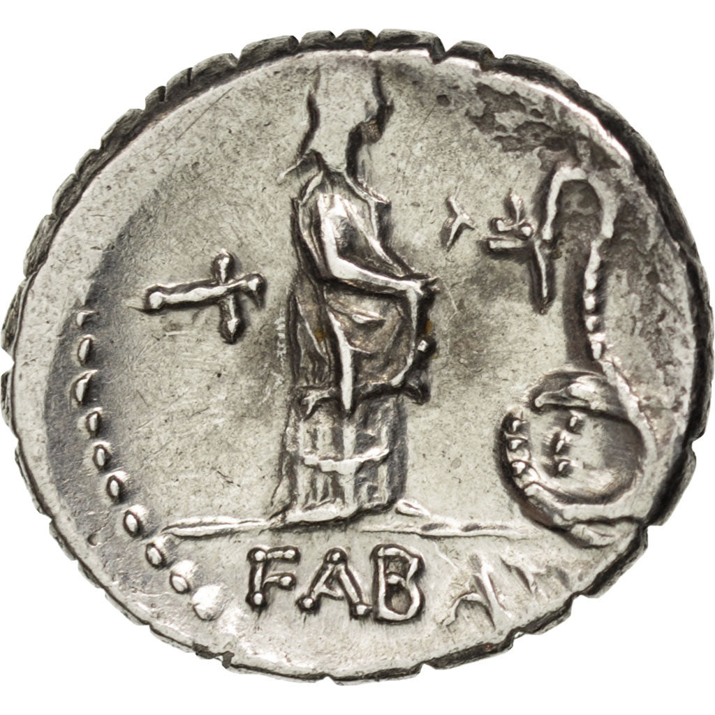 Roscia, Denarius, Rome, AU(55-58), Silver, 3.71