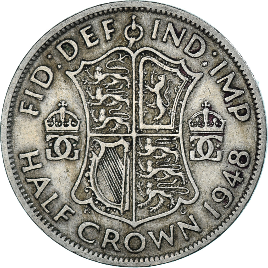 Coin, Great Britain, George VI, 1/2 Crown, 1948, VF(30-35), Copper-nickel