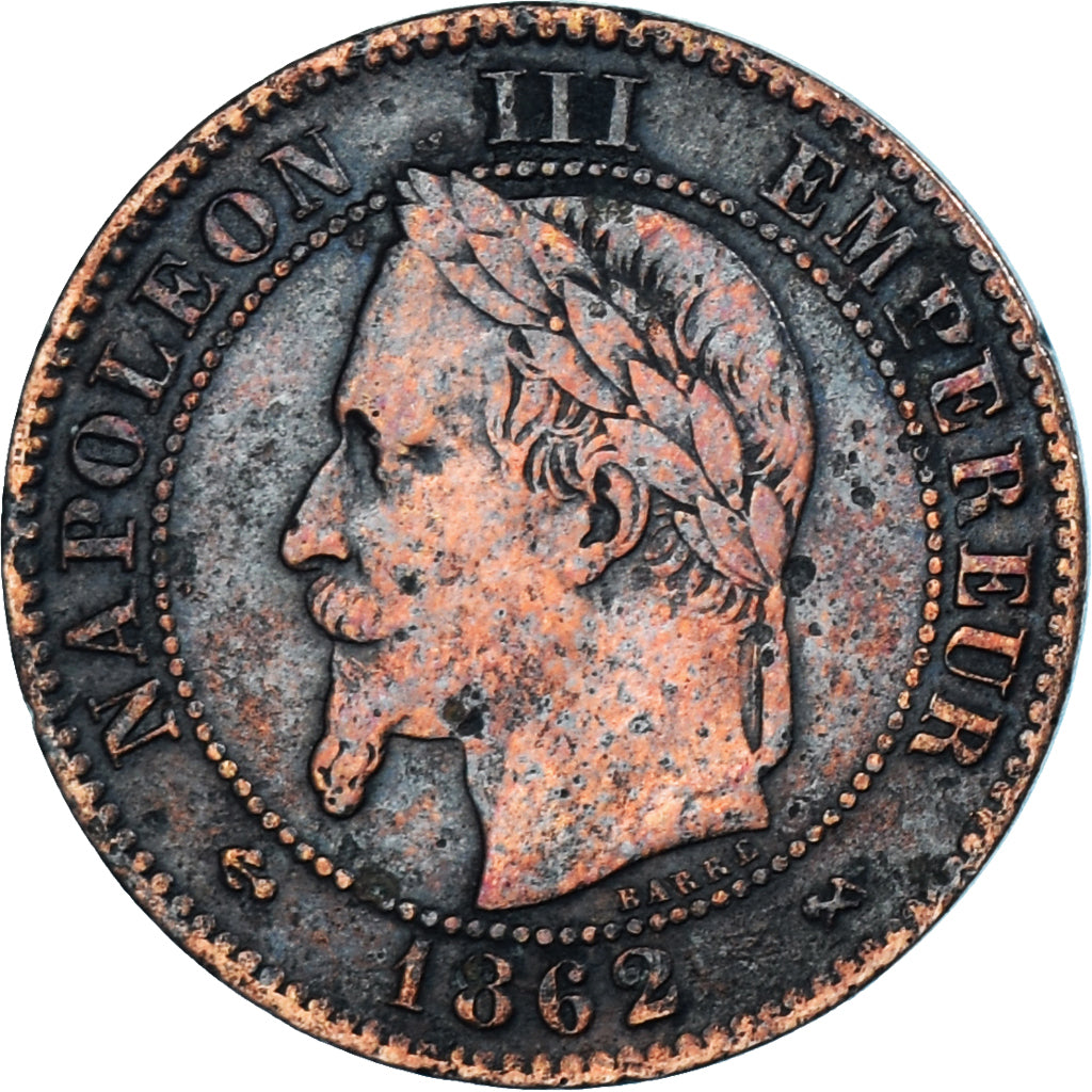 Monnaie, France, Napoleon III, Napoléon III, 2 Centimes, 1862, Bordeaux, TB+