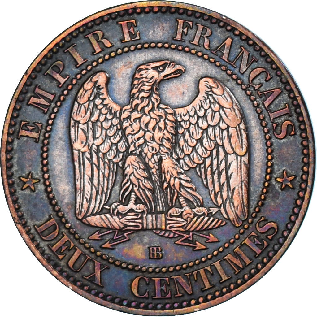 Monnaie, France, Napoleon III, Napoléon III, 2 Centimes, 1861, Strasbourg, TTB
