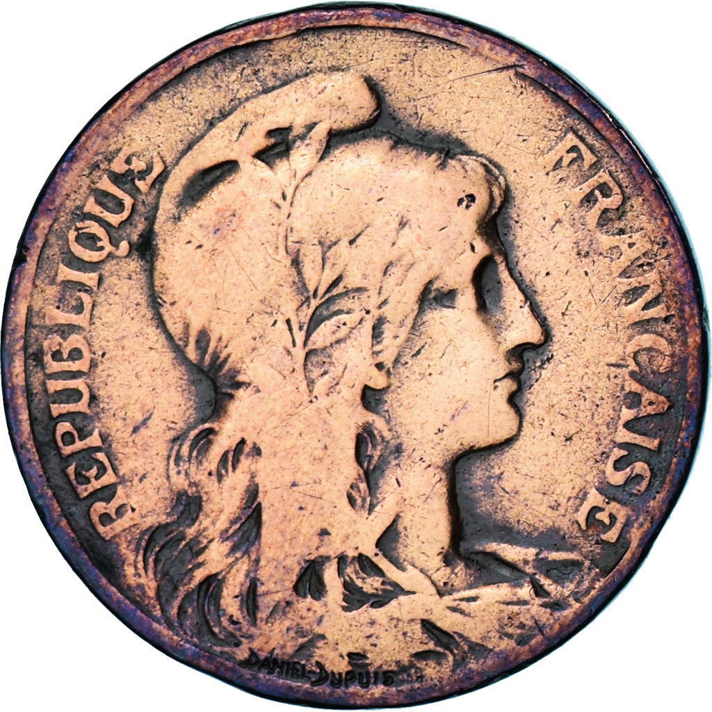 Moneda, Francia, Dupuis, 5 Centimes, 1906, Paris, BC, Bronce, KM:842