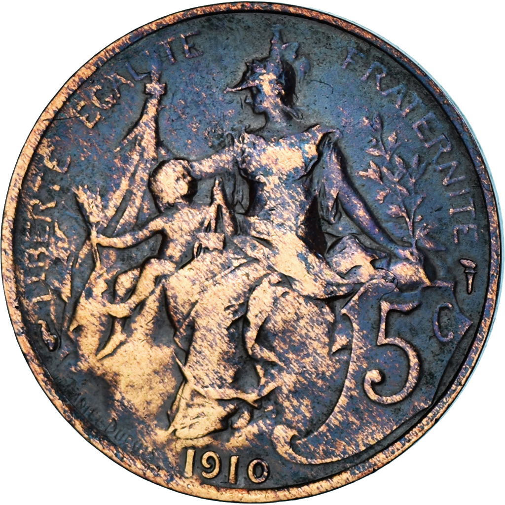 Münze, Frankreich, Dupuis, 5 Centimes, 1910, Paris, S, Bronze, KM:842
