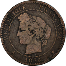 Coin, France, Cérès, 10 Centimes, 1876, Paris, F(12-15), Bronze, KM:815.1, Le