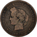 Coin, France, Cérès, 10 Centimes, 1876, Paris, F(12-15), Bronze, KM:815.1, Le