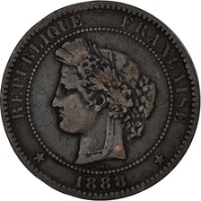 Coin, France, Cérès, 10 Centimes, 1888, Paris, VF(20-25), Bronze, KM:815.1