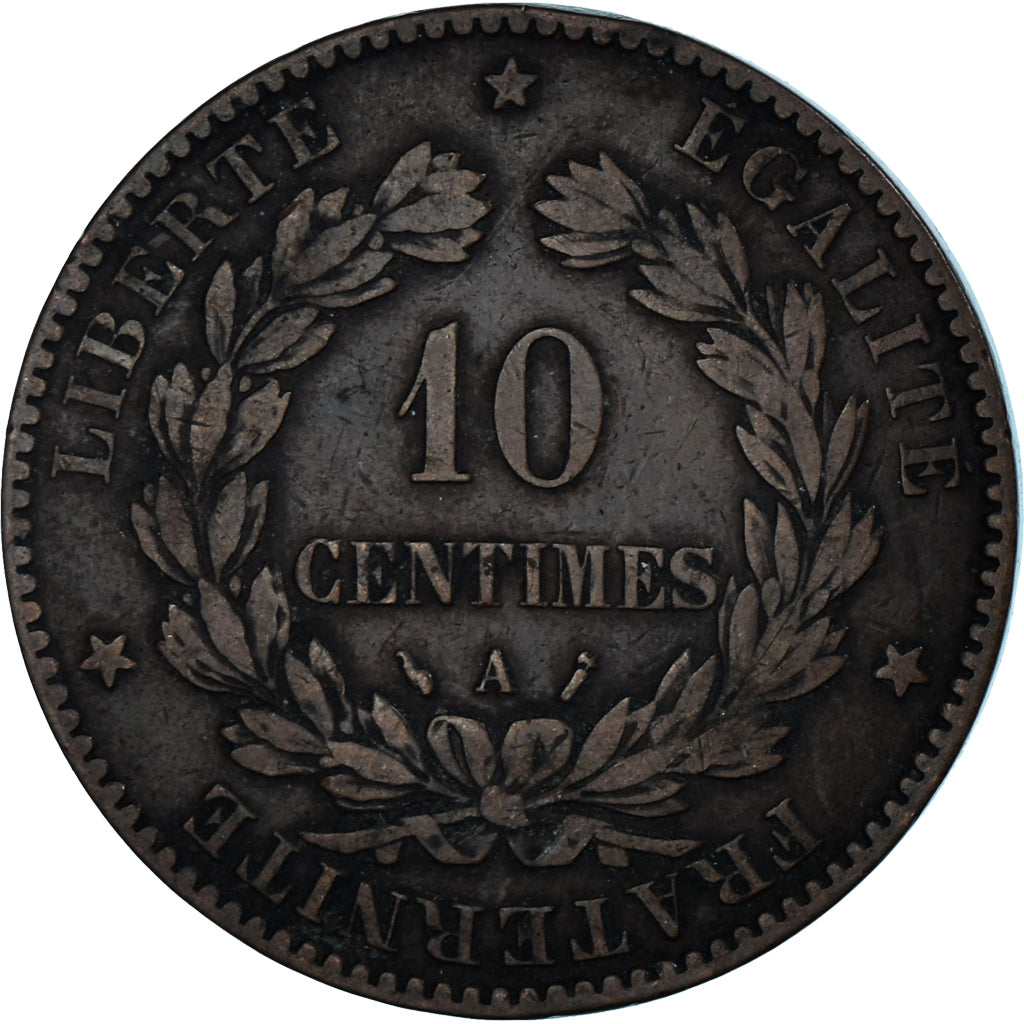 Coin, France, Cérès, 10 Centimes, 1888, Paris, VF(20-25), Bronze, KM:815.1