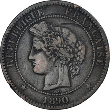 Munten, Frankrijk, Cérès, 10 Centimes, 1890, Paris, FR, Bronzen, KM:815.1