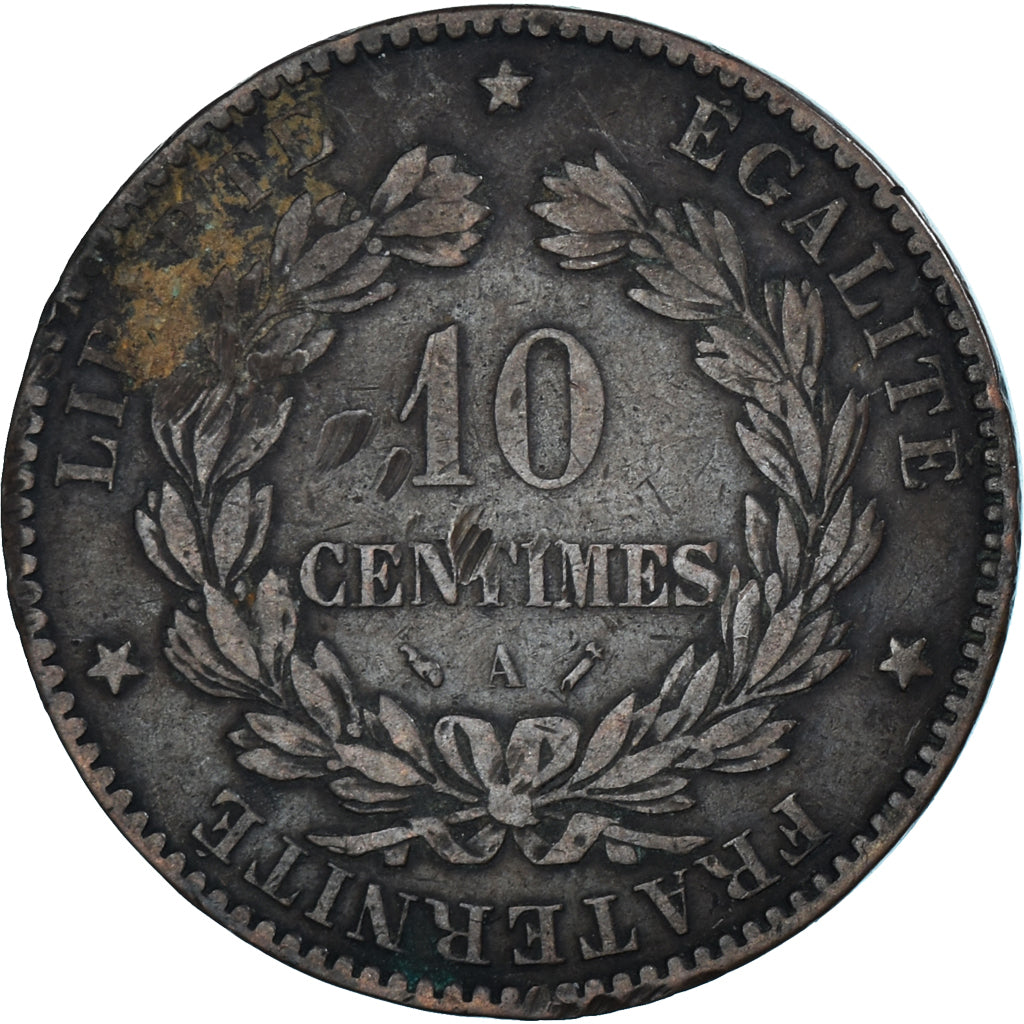 Munten, Frankrijk, Cérès, 10 Centimes, 1890, Paris, FR, Bronzen, KM:815.1
