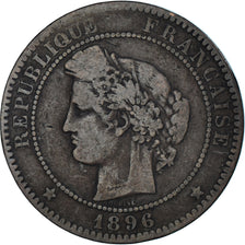 Moneta, Francia, Cérès, 10 Centimes, 1896, Paris, MB, Bronzo, KM:815.1