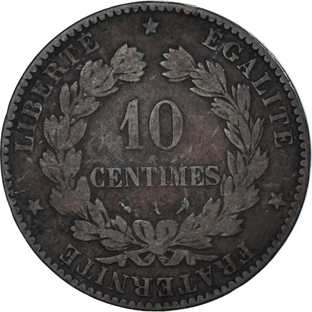 Moneta, Francia, Cérès, 10 Centimes, 1896, Paris, MB, Bronzo, KM:815.1