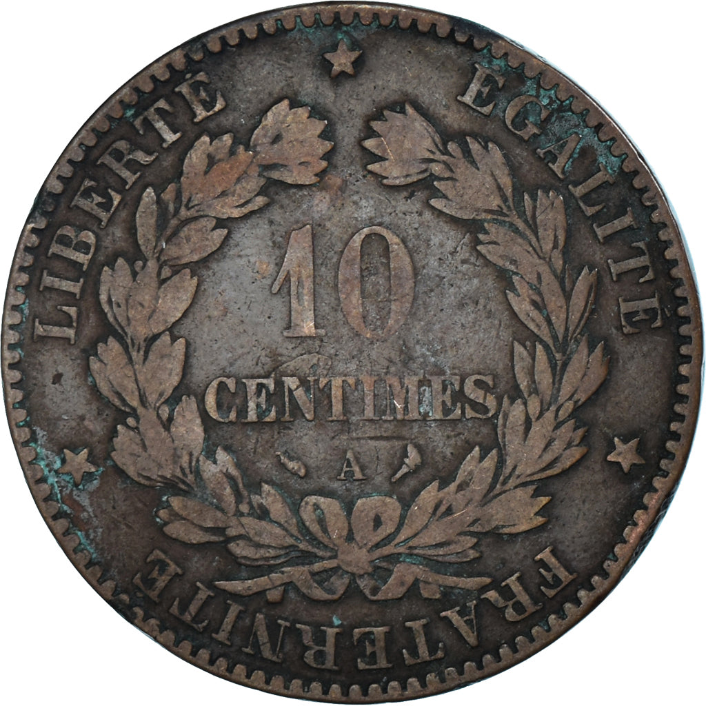 Moneta, Francia, Cérès, 10 Centimes, 1898, Paris, MB, Bronzo, KM:815.1