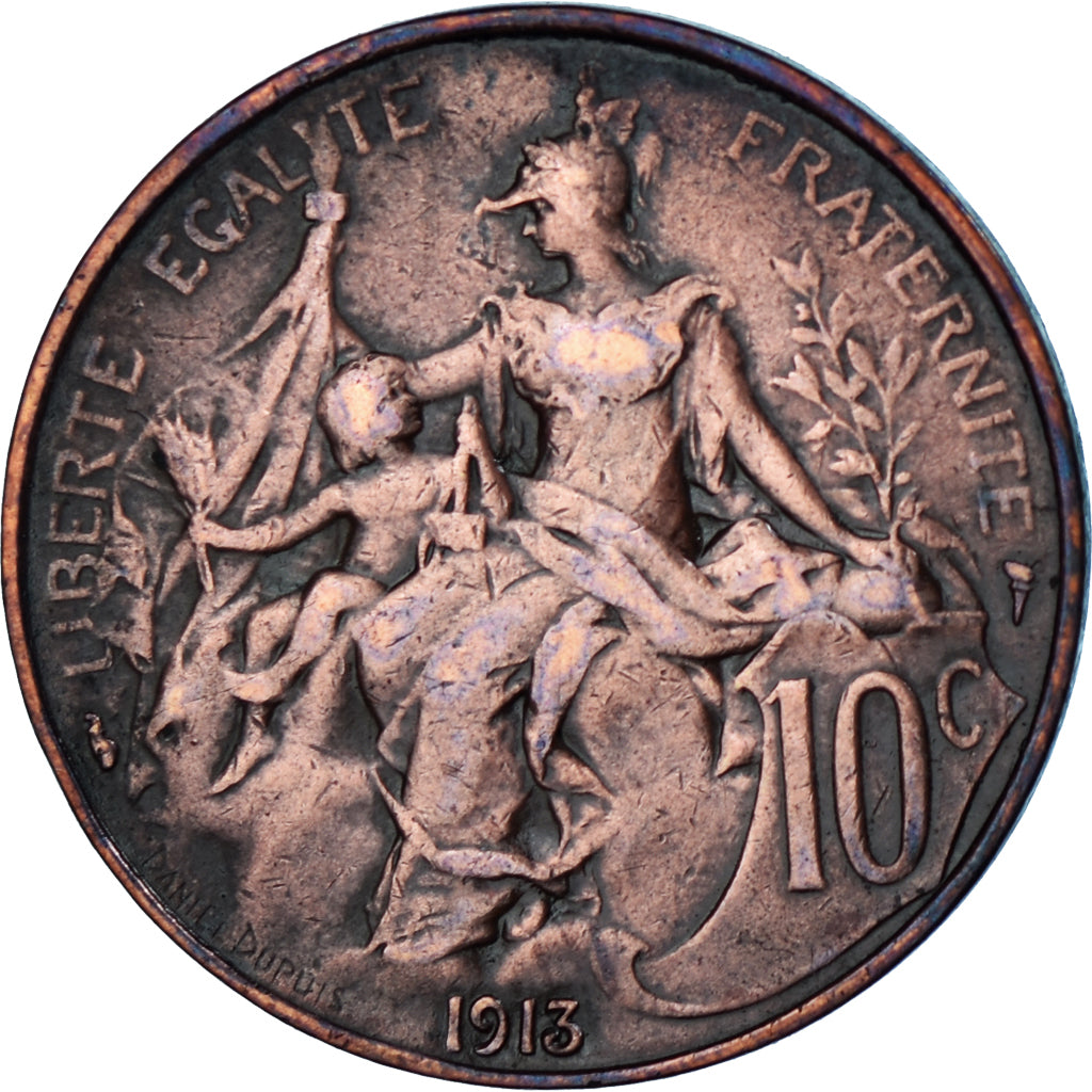 Coin, France, Dupuis, 10 Centimes, 1913, Paris, VF(20-25), Bronze, KM:843