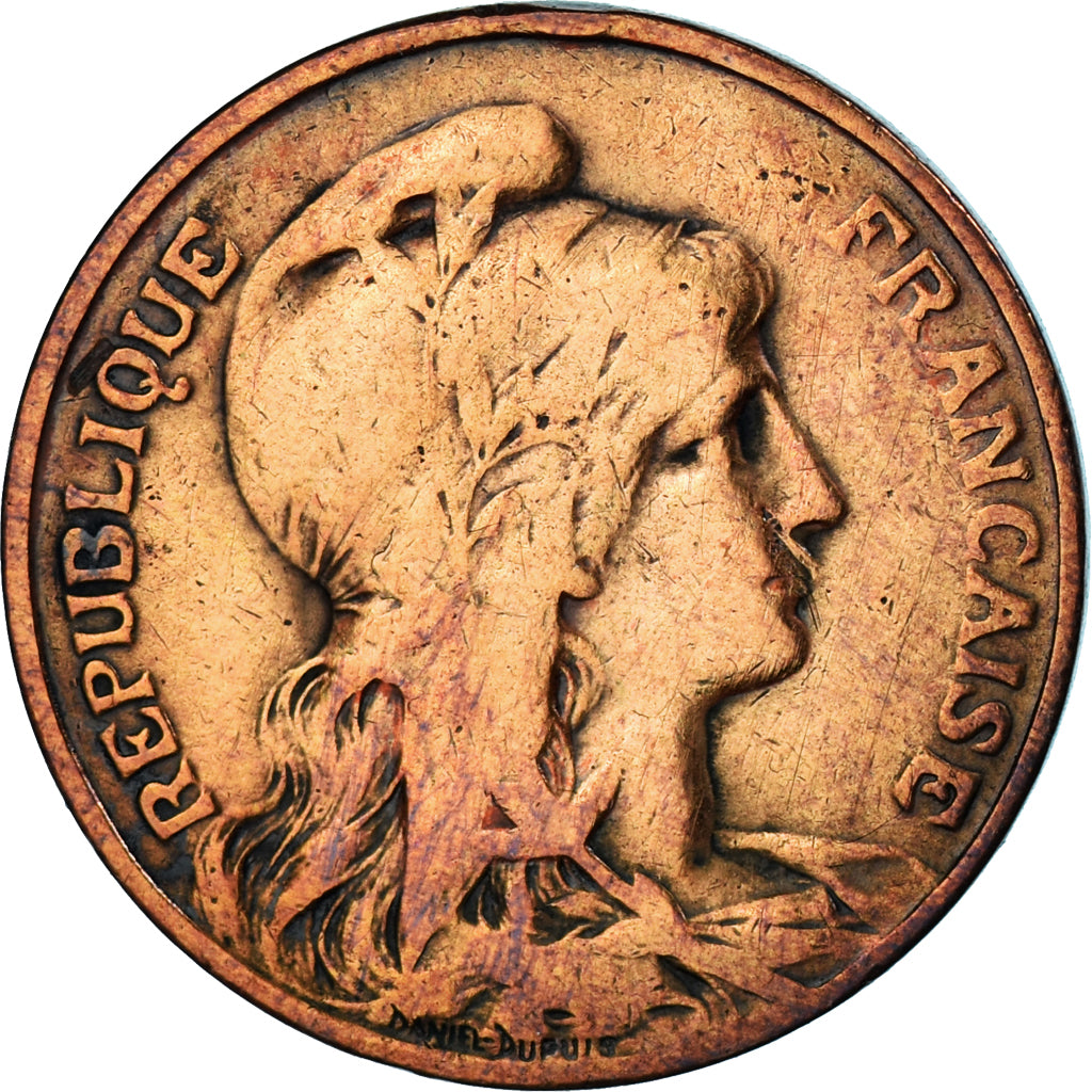 Monnaie, France, Dupuis, 10 Centimes, 1907, Paris, TB, Bronze, Gadoury:277
