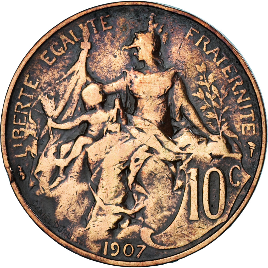 Coin, France, Dupuis, 10 Centimes, 1907, Paris, VF(20-25), Bronze, KM:843