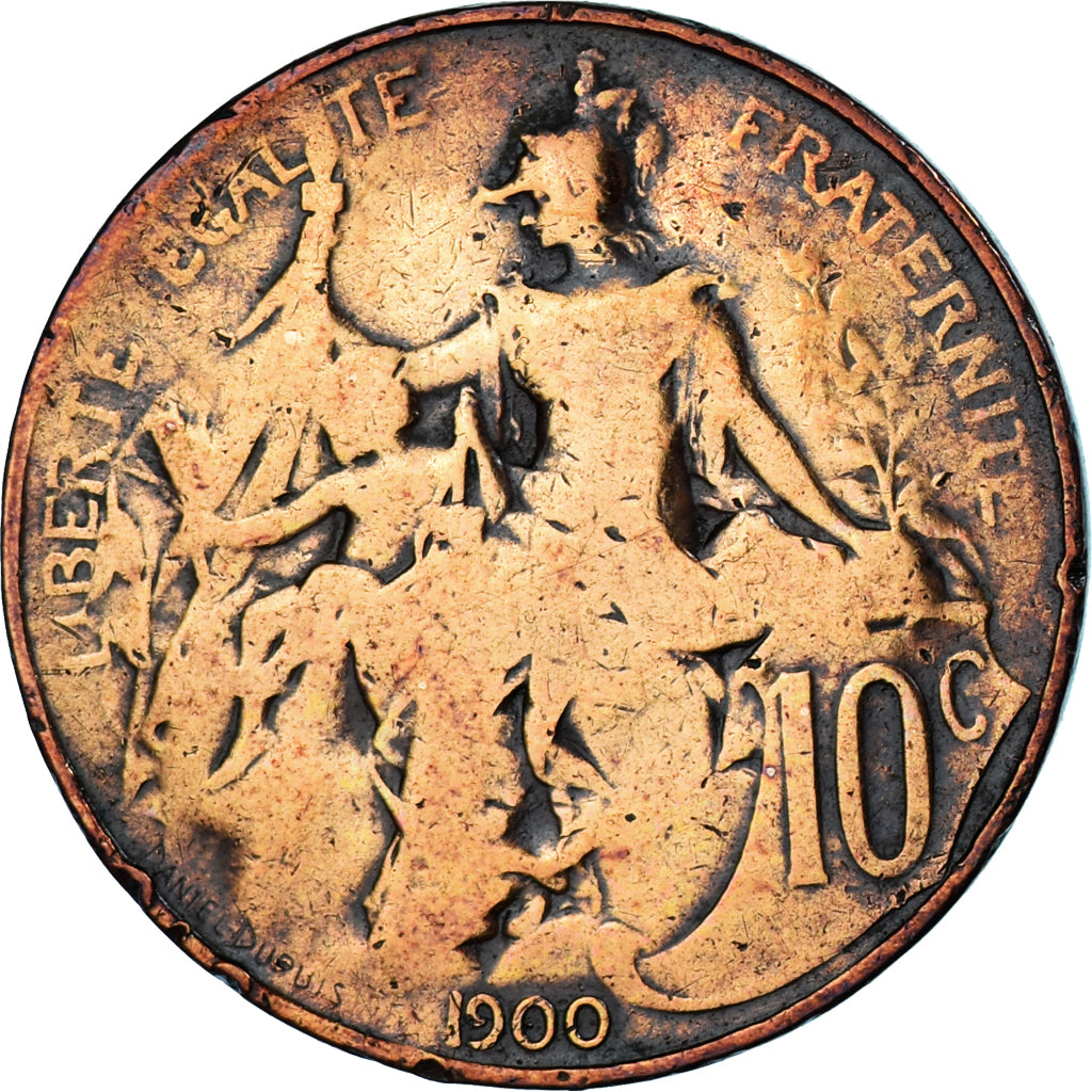 Coin, France, Dupuis, 10 Centimes, 1900, Paris, VF(20-25), Bronze, KM:843
