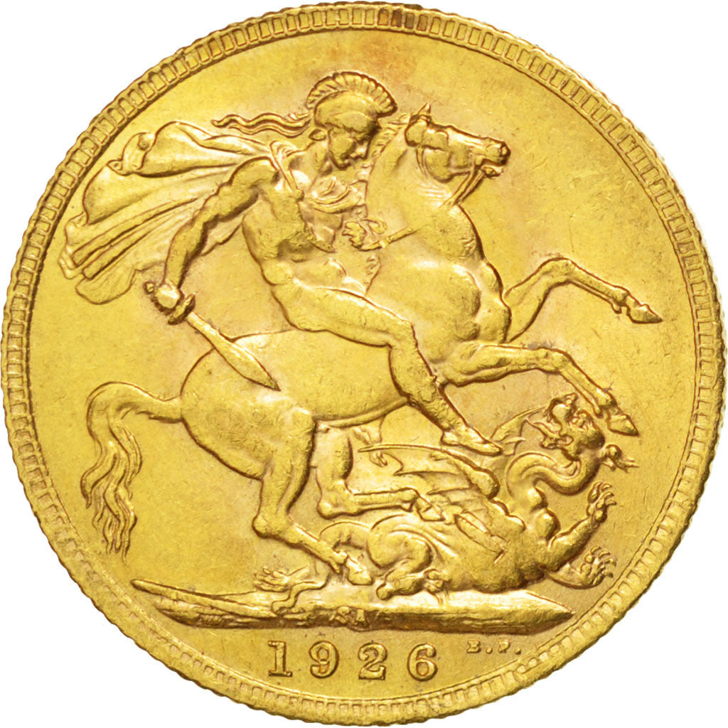 SOUTH AFRICA, Sovereign, 1926, KM #21, AU(55-58), Gold, 7.95