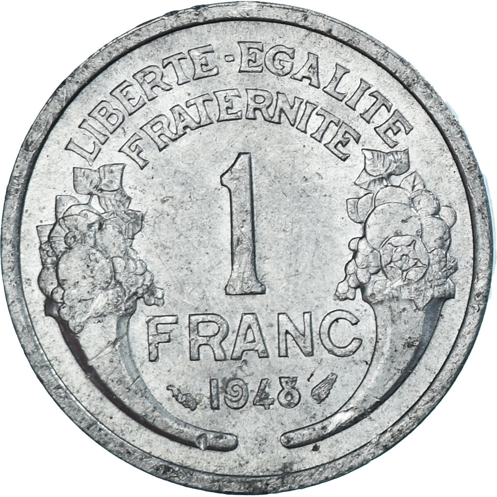 Münze, Frankreich, Morlon, Franc, 1948, Paris, VZ, Aluminium, KM:885a.1