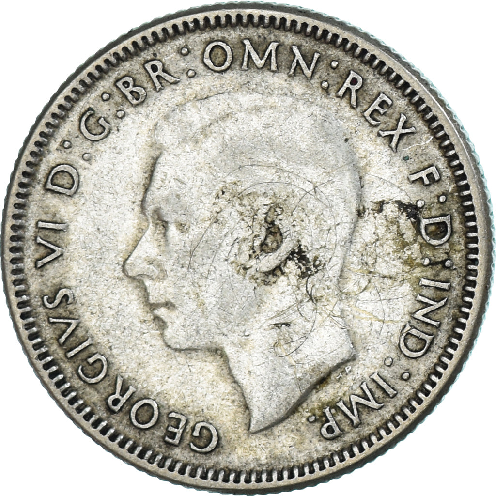 Coin, Australia, George VI, Shilling, 1946, Melbourne, VF(30-35), Silver, KM:39a