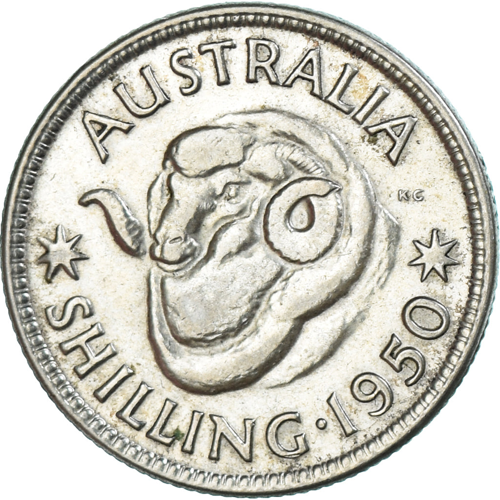 Coin, Australia, George VI, Shilling, 1950, Melbourne, AU(55-58), Silver, KM:46
