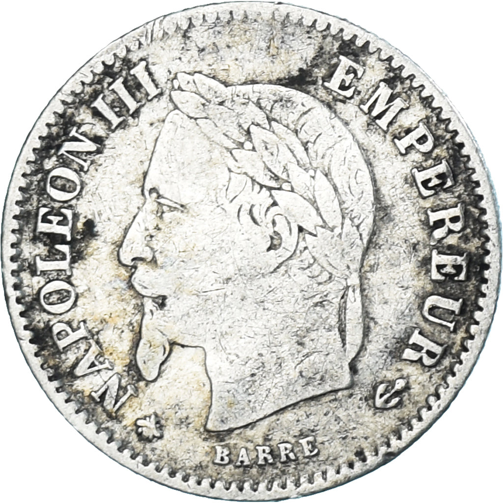 Coin, France, Napoleon III, Napoléon III, 20 Centimes, 1867, Paris, EF(40-45)