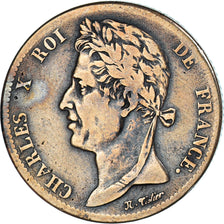 Monnaie, Colonies françaises, Charles X, 5 Centimes, 1829, Paris, TB+, Bronze