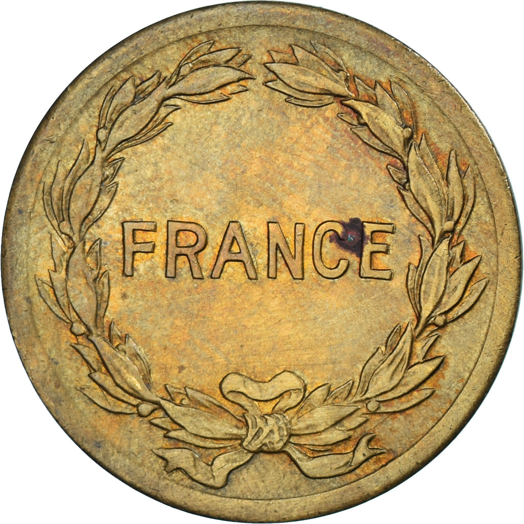 Coin, France, France Libre, 2 Francs, 1944, Philadelphia, AU(50-53), Brass