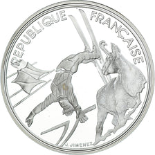 Münze, Frankreich, albertville 92, 100 Francs, 1990, Proof, UNZ+, Silber