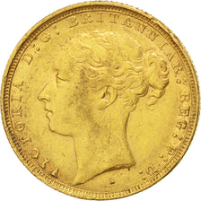 AUSTRALIA, Sovereign, 1883, Sydney, KM #7, AU(50-53), Gold, 7.94