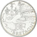 France, 10 Euro, 2011, Paris, Bretagne, MS(60-62), Silver, KM:1730